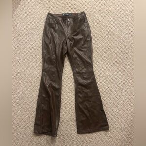 Hollister brown leather pants